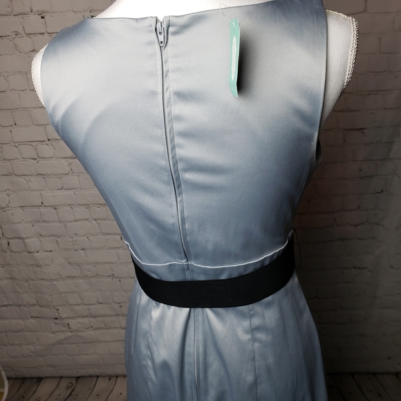 Maurices Silver Sleeveless Dress with Black Belt - Picture 5 of 7